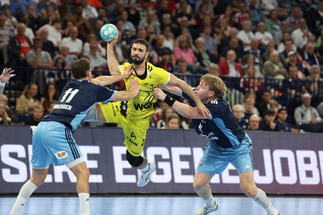 Handball Men s 2026–2027 Season Bundesliga Matchday 2 Handball Club Hamburg vs. TVB Stuttgart September 2, 2026 Nicolaj Jorgensen 11, Handball Club Hamburg Mohamed Amine Darmoul 70, TVB Stuttgart Martin Hovde 81, Handball Club Hamburg, Hamburg Barclaycard Arena, Hamburg, Germany Copyright: xLobeca RalfxHomburgx