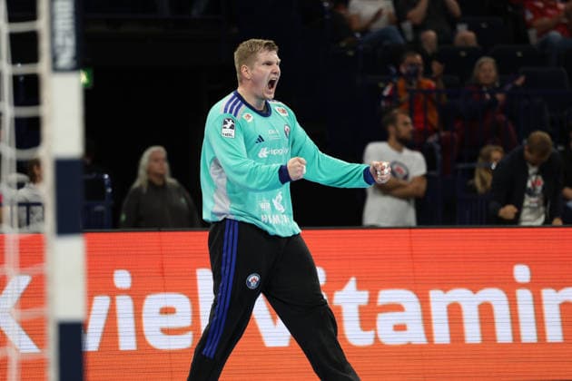 Handball I Men I 2026–2027 Season I Bundesliga I Matchday 2 I Handball Club Hamburg vs. TVB Stuttgart I September 2, 2026 Robin Haug 16, Handball Club Hamburg celebrates at the Hamburg Barclaycard Arena, Hamburg, Germany Copyright: xLobeca RalfxHomburgx