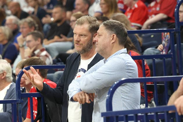 Handball Opel Handball Bundesliga 2026–2027 Handball Sport Verein Hamburg vs. TVB Stuttgart Sports Director Johannes Bitter, Hamburg; Philipp J. Müller, Shareholder and Member of the Supervisory Board, Barclays Arena Hamburg
