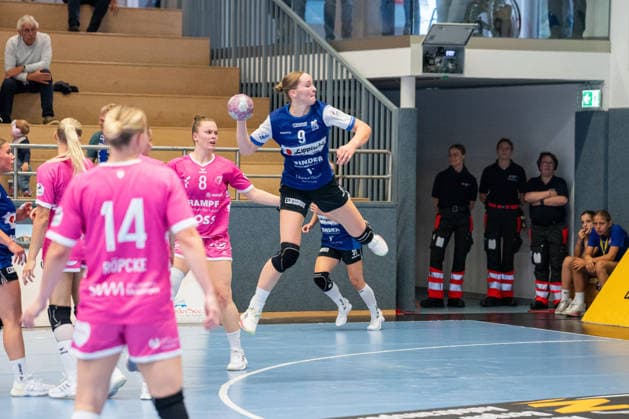 HSG Blomberg Lippe (GER) vs. TuS Metzingen (GER), Handball, Women s Handball Bundesliga 1, Matchday 2, 2026–2027 Season, Blomberg, September 2, 2026—Nieke Kuehne of HSG Blomberg Lippe, 9th in goal-scoring, at the Blomberg Synflex Arena on Ulmenallee, Germany