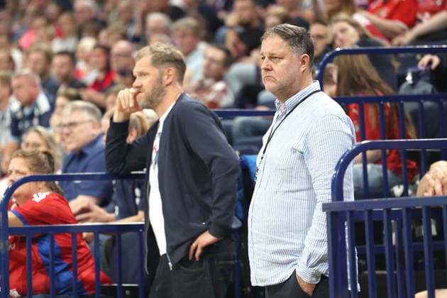 Handball Opel Handball Bundesliga 2026–2027 Handball Sport Verein Hamburg vs. TVB Stuttgart Sports Director Johannes Bitter (Hamburg), Philipp J. Müller, Partner and Member of the Supervisory Board, Barclays Arena Hamburg