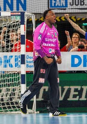 September 2, 2026 Handball 1st Bundesliga OPEL HBL 2026–2027 Season, Matchday 2: HC Erlangen (Nuremberg Metropolitan Region), HCE vs. TSV Hannover Burgdorf, Die Recken, DaMa, xdaxmax, Rubens, Pierre 93, HC Erlangen HCE celebrates, cheering, clenching fists, fists in the air, happy, joy