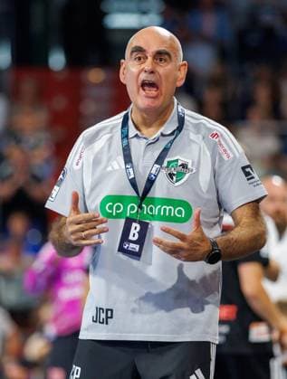 September 2, 2026 Handball 1st Bundesliga OPEL HBL 2026–2027 Season, Matchday 2: HC Erlangen (Nuremberg Metropolitan Region), HCE, TSV Hannover Burgdorf, Die Recken, DaMa, xdaxmax. Juan Carlos Pastor Gomez, coach of TSV Hannover Burgdorf, gestures wangrily