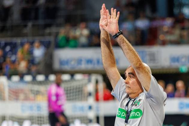 September 2, 2026 Handball 1st Bundesliga OPEL HBL 2026–2027 Season, Matchday 2: HC Erlangen (Nuremberg Metropolitan Region) vs. HCE TSV Hannover Burgdorf, Die Recken Women s Team xdaxmax Juan Carlos Pastor Gomez, coach of TSV Hannover Burgdorf, is seen gesturinggesturing, directing, giving instructions