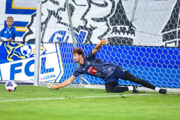 September 2, 2026, Soccer, Brack Super League 2026–27, Matchday 6, FC Lucerne vs. FC Vaduz, Thermoplan Arena, Lucerne, Switzerland: Karlo Letica, 30, of FC Lucerne warming up. Photo by Urs Ottiger