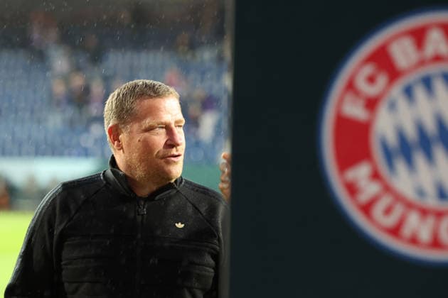 September 2, 2026, xrekx, Soccer, DFB Cup First Round, VfL Osnabrück vs. FC Bayern Munich, Pre-game field inspection, Soccer official, Sports Director Max Eberl, Bayern Munich, Osnabrück
