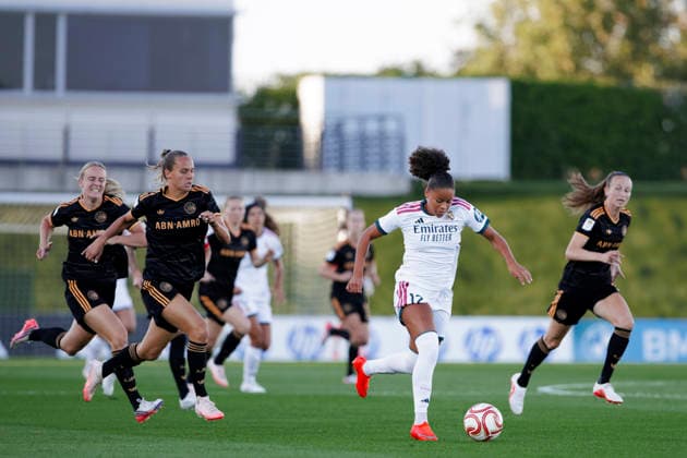 UEFA Women s Champions League - Real Madrid vs Ajax MADRID, SPAIN -September 2:Felicia Schroder of Real Madrid in action during the UEFA Women s Champions League match between Real Madrid and Ajax at Alfredo Di Stefano stadium in Madrid.(Photo by Guille Martinez f22photo) Madrid Alfredo Di Stefano Stadium Spain Copyright: xGuillermoxMartinezx