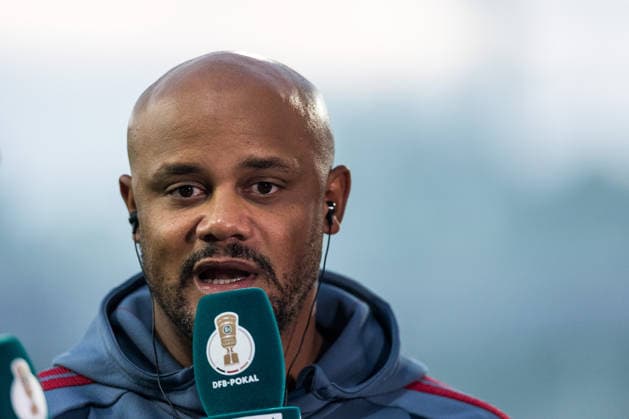 OSNABRUECK, GERMANY - SEPTEMBER 02: Vincent Kompany (Head Coach FC Bayern Muenchen) during tv interviews before the DFB Pokal match between VfL Osnabrueck vs. FC Bayern Muenchen at Bremer Bruecke on matchday 1 of the DFB Pokal on September 02, 2026 in Osnabrueck, Germany. DFB REGULATIONS PROHIBIT ANY USE OF PHOTOGRAPHS AS IMAGE SEQUENCES AND OR QUASI-VIDEO. Lower Saxony Germany Copyright: xSteffiexWunderlx