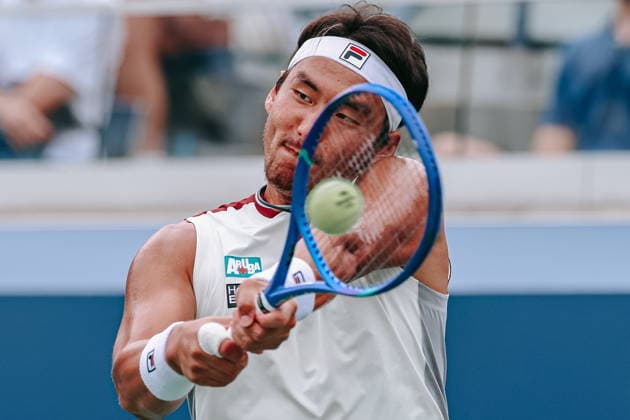 US Open tennis tournament - Day 4 Yunchaokete Bu of China in action against Rafael Jodar of Spain during the Men s Singles second round match of the US Open Tennis Championships, in Flushing Meadows, New York, USA, 02 September 2026. FLUSHING MEADOWS NEW YORK United States  Copyright: xOLGAxFEDOROVAx