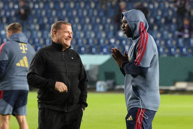 September 2, 2026, xrekx, Soccer DFB Cup First Round, VfL Osnabrück vs. FC Bayern Munich – Pre-game field inspection; soccer official; sports director Max Eberl; Bayern Munich; Alphonso Davies; FC Bayern Munich; Osnabrück