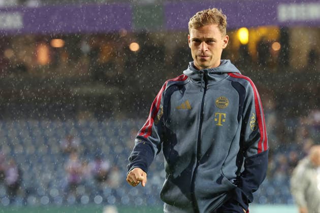 September 2, 2026, xrekx, Soccer, DFB Cup First Round, VfL Osnabrück vs. FC Bayern Munich, pre-game field inspection, Joshua Kimmich, FC Bayern Munich, Osnabrück