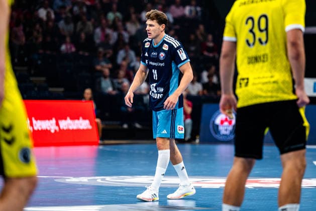 September 2, 2026, xdobgx, Opel HBL Handball, Handball Club Hamburg vs. TVB Stuttgart, featuring Nicolaj Jorgensen of Handball Club Hamburg, 11 cutouts, single frame, full-body shot of Hamburg