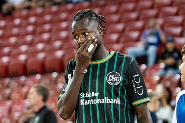 Soccer, Switzerland Brack Super League, Matchday 6: Grasshopper Club Zurich vs. FC St. Gallen 1879, Wednesday, September 2, 2026, Letzigrund Stadium, Zurich; Aliou Baldé, Aliou Balde 14, FC St. Gallen Copyright: xValentinxDomgjonix