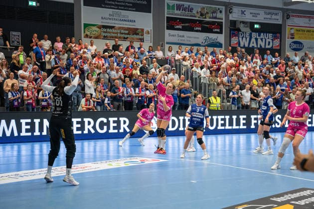 HSG Blomberg Lippe (GER) vs. TuS Metzingen (GER), Handball, Women s Handball Bundesliga 1, Matchday 2, 2026–2027 Season, Blomberg, September 2, 2026; Johanna Farkas of TuS Metzingen scored 19 goals against Blomberg at the Synflex Arena on Ulmenallee, Germany