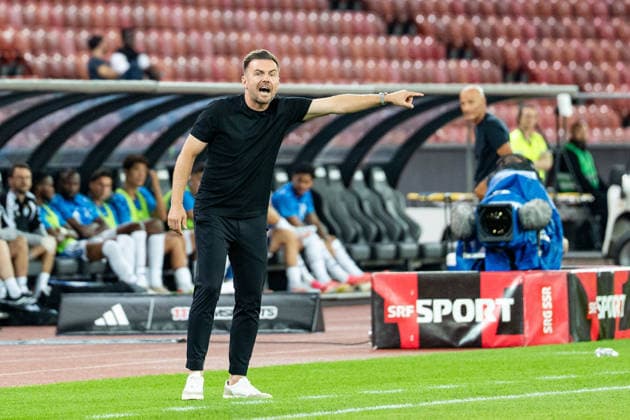 Soccer, Switzerland Brack Super League, Matchday 6: Grasshopper Club Zurich vs. FC St. Gallen 1879, Wednesday, September 2, 2026, Letzigrund Stadium, Zurich; Enrico Maassen, Head Coach, FC St. Gallen Copyright: xValentinxDomgjonix