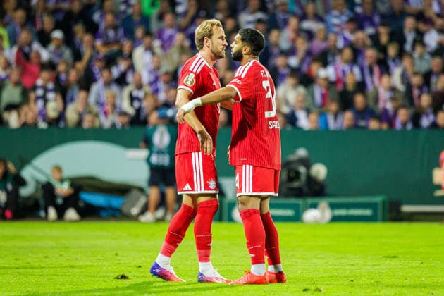 (L-R) Harry Kane (FC Bayern Muenchen, 09), Ismael Saibari (FC Bayern Muenchen, 34) jubeln ueber das Tor zum 1:0 durch Harry Kane (FC Bayern Muenchen, 09) GER, VfL Osnabrueck vs. FC Bayern Muenchen, Fussball, DFB-Pokal, 1. Runde, Spielzeit 2026 2027, 02.09.2026 DFL Regulations prohibit any use of photographers as image sequences and or quasi-video. GER, VfL Osnabrueck vs. FC Bayern Muenchen, Fussball, DFB-Pokal, 1. Runde, Spielzeit 2026 2027, 02.09.2026 Osnabrueck *** L R Harry Kane (FC Bayern Munich, 09) and Ismael Saibari (FC Bayern Munich, 34) celebrate Harry Kane’s (FC Bayern Munich, 09 GER) goal that made it 1–0, VfL Osnabrück vs. FC Bayern Munich, Soccer, DFB Cup, 1st Round, 2026–2027 Season, September 2, 2026 DFL regulations prohibit any use of photographs as image sequences and or quasi-video GER, VfL Osnabrück vs. FC Bayern Munich, Soccer, DFB Cup, 1st Round, 2026–2027 season, September 2, 2026, Osnabrück Copyright: xEibner-Pressefoto JanxRollingerx EP_JSK