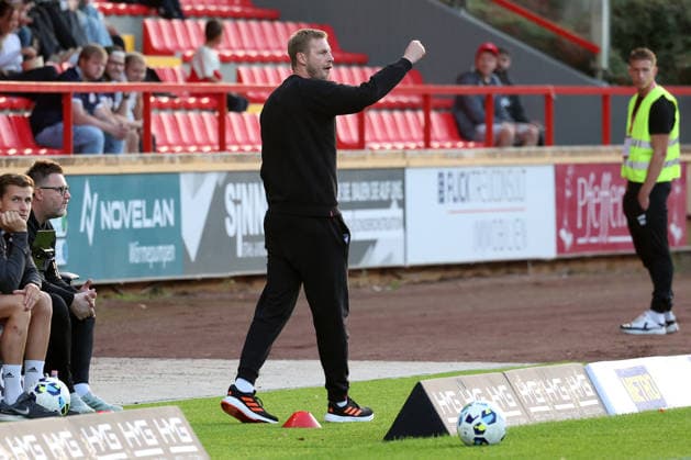 Coach Thomas Bertels, PB Soccer Regionalliga West, Matchday 6, Sportfreunde Siegen vs. SC Paderborn 07 U21, on September 2, 2026, in Siegen, Germany