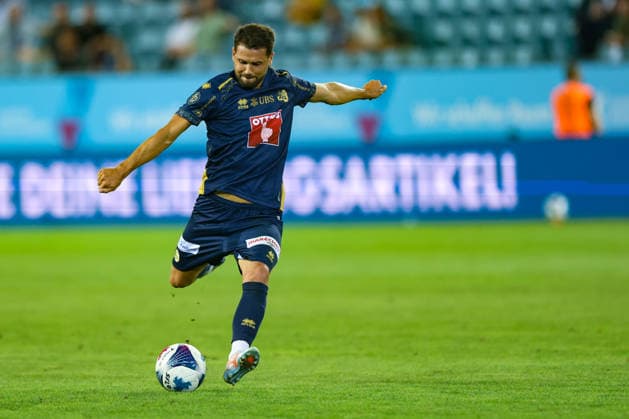 September 2, 2026, Soccer, Brack Super League 2026–27, Matchday 6, FC Lucerne vs. FC Vaduz, Thermoplan Arena, Lucerne, Switzerland Leonardo Bertone 6, FC Lucerne with a well-taken goal Photo by Urs Ottiger