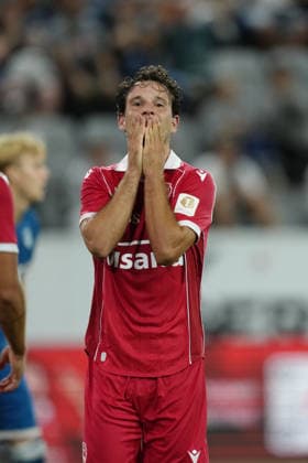 Thun, Switzerland - September 02: Lucien Dähler - Lucien Dahler (37 THU) disappointed after big chance during the Brack Super League match between FC Thun and FC Lausanne at VISANA STADION on September 02, 2026 in Thun, Switzerland. Copyright: xKjetilxWaberx xSPPx Sportspressphoto_SPR222252