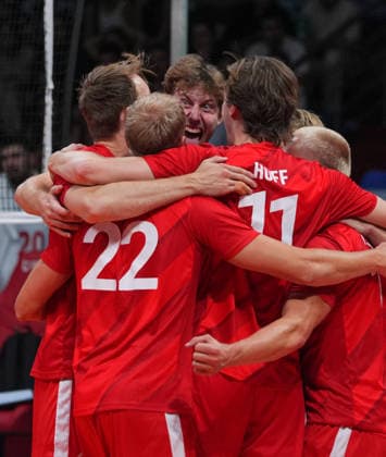 Turkiye v Denmark - CEV EuroVolley 2026 Men Friendly Match ANKARA, TURKIYE - SEPTEMBER 2: Players of Denmark celebrate after a point during the friendly match ahead of the 2026 CEV Men s European Volleyball Championship between Turkiye and Denmark at Baskent Volleyball Hall in Ankara, Turkiye, on September 2, 2026. Guven Yilmaz Anadolu Ankara Turkey. Editorial use only. Please get in touch for any other usage.  Copyright: x2026xAnadoluxGuvenxYilmazx