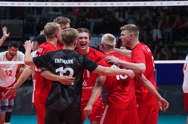 Turkiye v Denmark - CEV EuroVolley 2026 Men Friendly Match ANKARA, TURKIYE - SEPTEMBER 2: Players of Denmark celebrate after a point during the friendly match ahead of the 2026 CEV Men s European Volleyball Championship between Turkiye and Denmark at Baskent Volleyball Hall in Ankara, Turkiye, on September 2, 2026. Guven Yilmaz Anadolu Ankara Turkey. Editorial use only. Please get in touch for any other usage.  Copyright: x2026xAnadoluxGuvenxYilmazx
