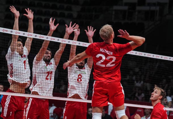 Turkiye v Denmark - CEV EuroVolley 2026 Men Friendly Match ANKARA, TURKIYE - SEPTEMBER 2: Madsen of Denmark in action during the friendly match ahead of the 2026 CEV Men s European Volleyball Championship between Turkiye and Denmark at Baskent Volleyball Hall in Ankara, Turkiye, on September 2, 2026. Guven Yilmaz Anadolu Ankara Turkey. Editorial use only. Please get in touch for any other usage.  Copyright: x2026xAnadoluxGuvenxYilmazx