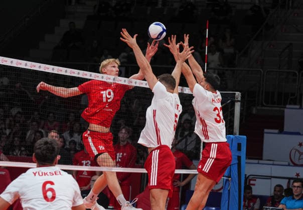 Turkiye v Denmark - CEV EuroVolley 2026 Men Friendly Match ANKARA, TURKIYE - SEPTEMBER 2: Players in action during the friendly match ahead of the 2026 CEV Men s European Volleyball Championship between Turkiye and Denmark at Baskent Volleyball Hall in Ankara, Turkiye, on September 2, 2026. Guven Yilmaz Anadolu Ankara Turkey. Editorial use only. Please get in touch for any other usage.  Copyright: x2026xAnadoluxGuvenxYilmazx