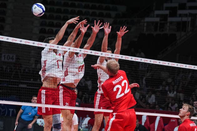 Volleyball, friendly match, Turkey v Denmark