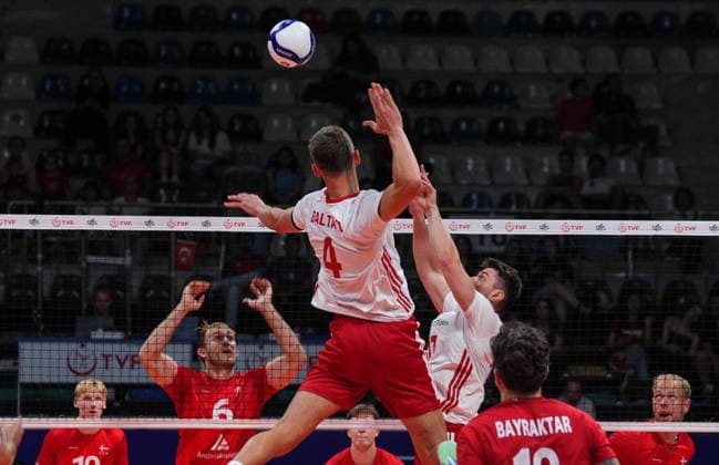 Turkiye v Denmark - CEV EuroVolley 2026 Men Friendly Match ANKARA, TURKIYE - SEPTEMBER 2: Ahmet Samet Baltaci of Turkiye in action during the friendly match ahead of the 2026 CEV Men s European Volleyball Championship between Turkiye and Denmark at Baskent Volleyball Hall in Ankara, Turkiye, on September 2, 2026. Guven Yilmaz Anadolu Ankara Turkey. Editorial use only. Please get in touch for any other usage.  Copyright: x2026xAnadoluxGuvenxYilmazx