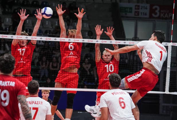 Turkiye v Denmark - CEV EuroVolley 2026 Men Friendly Match ANKARA, TURKIYE - SEPTEMBER 2: Kaan Gurbuz of Turkiye in action during the friendly match ahead of the 2026 CEV Men s European Volleyball Championship between Turkiye and Denmark at Baskent Volleyball Hall in Ankara, Turkiye, on September 2, 2026. Guven Yilmaz Anadolu Ankara Turkey. Editorial use only. Please get in touch for any other usage.  Copyright: x2026xAnadoluxGuvenxYilmazx