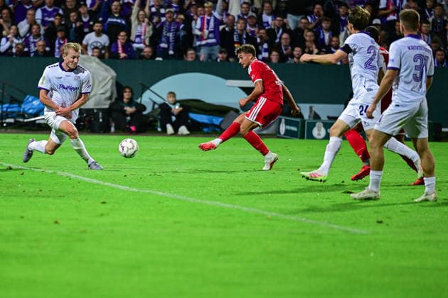 September 2, 2026, Soccer, DFB Cup, VfL Osnabrück vs. FC Bayern Munich, Tom Bischof of FC Bayern Munich scores the goal to make it 1–2, xRHR PHOTO DEx Copyright: TeresaxKroeger RHR-FOTOx RHR-FOTO DE
