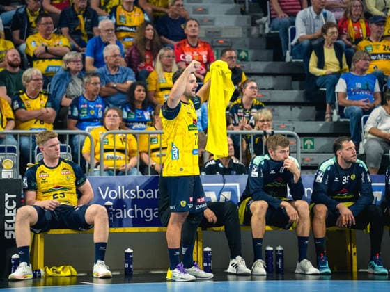 September 2, 2026, xwppx, Opel HBL Handball, Rhein-Neckar Löwen vs. VfL Gummersbach; from left: Dani Baijens, Rhein-Neckar Löwen Mannheim