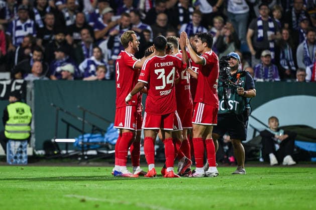 September 2, 2026, Soccer, DFB Cup, VfL Osnabrück vs. FC Bayern Munich, Tom Bischof of FC Bayern Munich celebrates scoring the goal that made the score 1-2, xRHR PHOTO DEx Copyright: TeresaxKroeger RHR-FOTOx RHR-FOTO DE