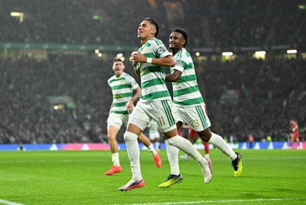 Camilo Duran of Celtic scores the opening goal of the game Celtic v Aberdeen, William Hill Scottish Premiership, Football, Celtic Park, Glasgow, Scotland, UK - 02 Sep 2026Glasgow Celtic Park Scotland United Kingdom  Copyright: xMarkxRunnacles Shutterstockx 17128883ax