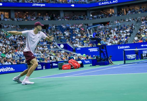 US Open tennis tournament - Day 4 Hubert Hurkacz of Poland in action against Ben Shelton of USA during the Men s Singles second round match of the US Open Tennis Championships in Flushing Meadows, New York, USA, 02 September 2026. FLUSHING MEADOWS NEW YORK United States  Copyright: xCRISTOBALxHERRERA-ULASHKEVICHx