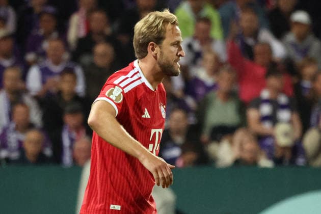 September 2, 2026, xrekx, Soccer, DFB Cup 1st Round, VfL Osnabrück vs. FC Bayern Munich, Goal celebration after Harry Kane s goal to make it 1-1, FC Bayern Munich vs. Osnabrück