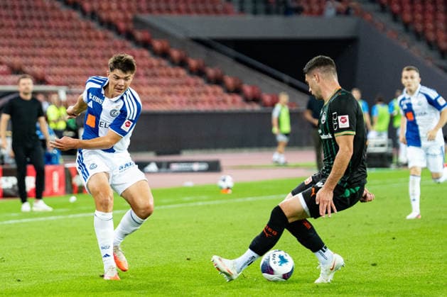 Soccer, Switzerland Brack Super League, Matchday 6: Grasshopper Club Zurich vs. FC St. Gallen 1879, Wednesday, September 2, 2026, Letzigrund Stadium, Zurich: Nikolas Muci 9, Grasshopper Club Zurich; Jozo Stanic 4, FC St. Gallen Copyright: xValentinxDomgjonix