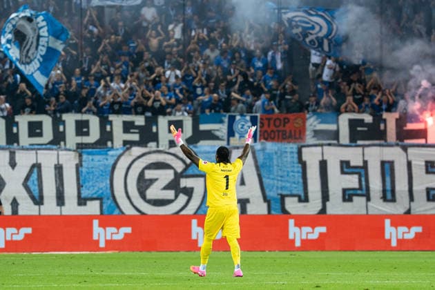 Soccer, Switzerland Brack Super League, Matchday 6: Grasshopper Club Zurich vs. FC St. Gallen 1879, Wednesday, September 2, 2026, Letzigrund Stadium, Zurich; Lawrence Ati Zigi 1, FC St. Gallen Copyright: xValentinxDomgjonix