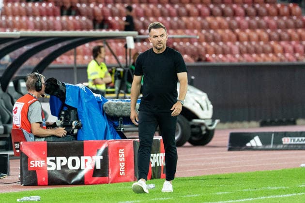 Soccer, Swiss Brack Super League, Matchday 6: Grasshopper Club Zurich vs. FC St. Gallen 1879, Wednesday, September 2, 2026, Letzigrund Stadium, Zurich; Enrico Maassen, Head Coach, FC St. Gallen Copyright: xValentinxDomgjonix
