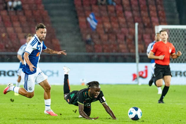 Soccer, Switzerland Brack Super League, Matchday 6: Grasshopper Club Zurich vs. FC St. Gallen 1879, Wednesday, September 2, 2026, Letzigrund Stadium, Zurich: Oscar Clemente, Oscar Clemente 10, Grasshopper Club Zurich, Aliou Balde, Aliou Balde 14, FC St. Gallen Copyright: xValentinxDomgjonix