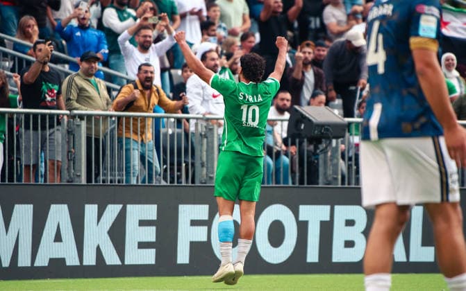 Germany Soccer SOCCA World Cup 2026, Small-Field Soccer, Group C, Greece vs. Syria, Essen, September 2, 2026 Goal and goal celebration for Srwar Osse Copyright: xAymanxAlahmedx