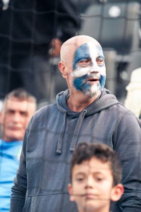 Germany Soccer SOCCA World Cup 2026, Small-Field Soccer, Group C, Greece vs. Syria, Essen, September 2, 2026; Spectators, Fans, Stands, Choreography, Fan Choreography Copyright: xAymanxAlahmedx