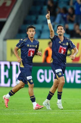 September 2, 2026, Soccer, Brack Super League 2026–27, Matchday 6, FC Lucerne vs. FC Vaduz, Thermoplan Arena, Lucerne, Switzerland Goal for FC Lucerne by Ruben Dantas Fernandes, No. 22, FC Lucerne, left, Photo by Urs Ottiger