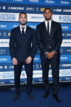 Db Milano 02 09 2026 - Gran Gala™ del Calcio Aic 2026 foto Daniele Buffa Image nella foto: Hakan Calhanoglu-Manuel Akanji 