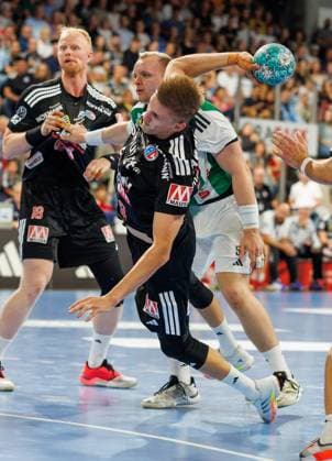 September 2, 2026 Handball 1st Bundesliga OPEL HBL 2026–2027 Season, Matchday 2: HC Erlangen (Nuremberg Metropolitan Region) vs. HCE TSV Hannover Burgdorf, Die Recken Women’s Team, xdaxmax, Justus Fischer 54, TSV Hannover Burgdorf Sander Andreassen Overjordet 8, HC Erlangen HCE