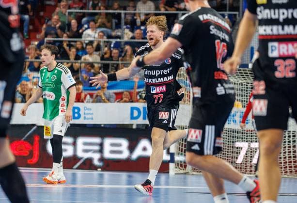 September 2, 2026 Handball 1st Bundesliga OPEL HBL 2026–2027 Season, Matchday 2: HC Erlangen (Nuremberg Metropolitan Region, HCE) vs. TSV Hannover Burgdorf, Die Recken (Women s Team), xdaxmax, Cheering, Joy, Maciej Gebala 77, HC Erlangen HCE