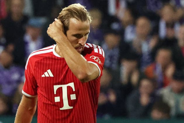September 2, 2026, xrekx, Soccer, DFB Cup First Round, VfL Osnabrück vs. FC Bayern Munich, Harry Kane, FC Bayern Munich: Disappointed, sad, frustrated, at a loss, Osnabrück