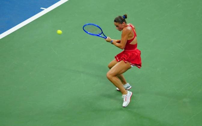 Marta Kostyuk in second round action 2026 US Open, Day Four, USTA Billie Jean King National Tennis Center, New York, USA - 02 Sep 2026New York USTA Billie Jean King National T New York (NY) United States of America EDITORIAL USE ONLY No use with unauthorised audio, video, data, fixture lists, club league logos or live services. Online in-match use limited to 120 images, no video emulation. No use in betting, games or single club league player publications.  Copyright: xJavierxGarcia Shutterstockx 17124553bt