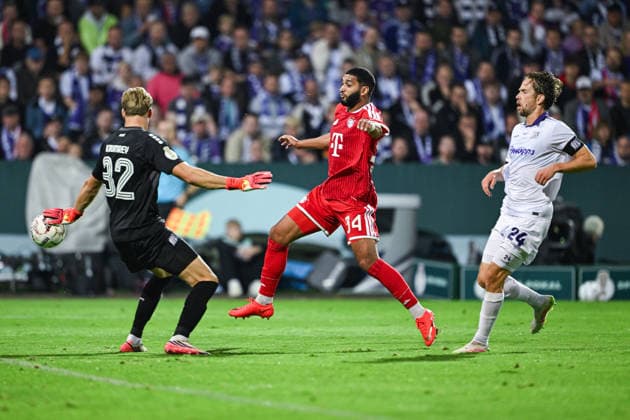 September 2, 2026, Soccer, DFB Cup, VfL Osnabrück vs. FC Bayern Munich, Jonas Krumrey (VfL Osnabrück), Ismael Saibari (FC Bayern Munich), Jannik Müller (VfL Osnabrück) xRHR PHOTO DEx Copyright: TeresaxKroeger RHR-FOTOx RHR-FOTO DE