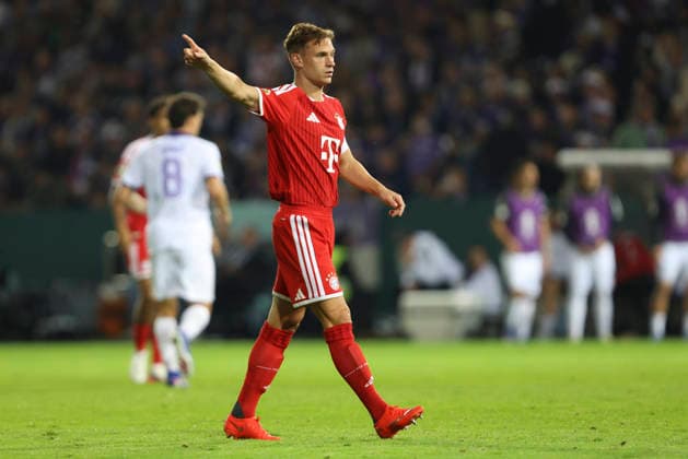 Joshua Kimmich of FC Bayern Munich gestures during the DFB Cup match between VfL Osnabrück and FC Bayern Munich at Bremer Brücke on September 2, 2026, in Osnabrück, Germany Photo by Oliver Kaelke, DeFodi Images Joshua Kimmich of FC Bayern Munich gestures during the DFB Cup match between VfL Osnabrück and FC Bayern Munich at Bremer Brücke on September 2, 2026 in Osnabrück, Germany Photo by Oliver Kaelke DeFodi Images Photo by Oliver Kaelke DeFodi Images
